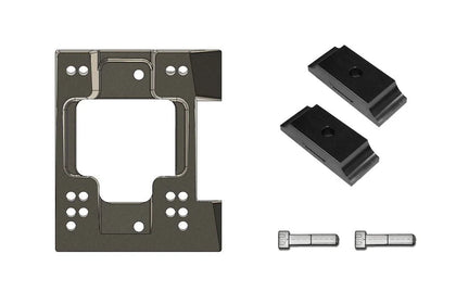 ALUMINIUM INCLINED ENGINE MOUNT FOR 28MM TUBE - WITH HOLES - WITH BRACKETS