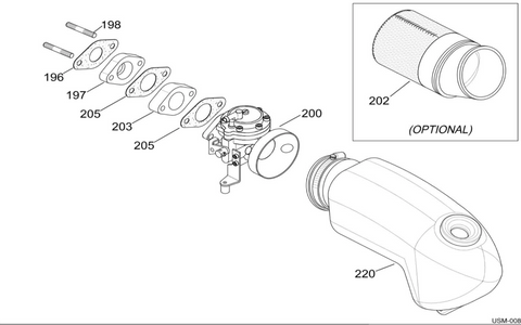 CARB. SPACER 11.5-21/27mm