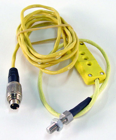 Mychron 4 and 5, 5mm Water Temp YELLOW Sensor with Patch Cable, Two Piece