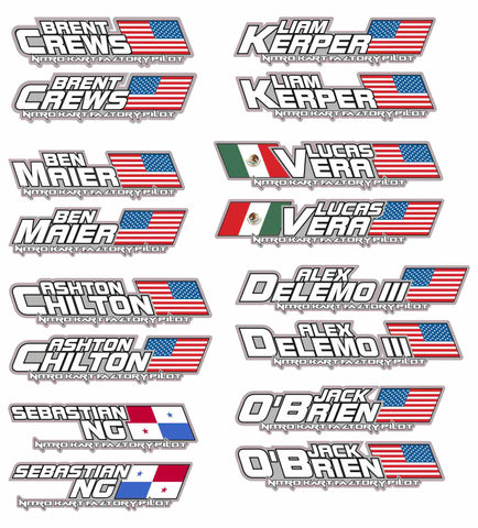 Nitro Pilot Name Decals